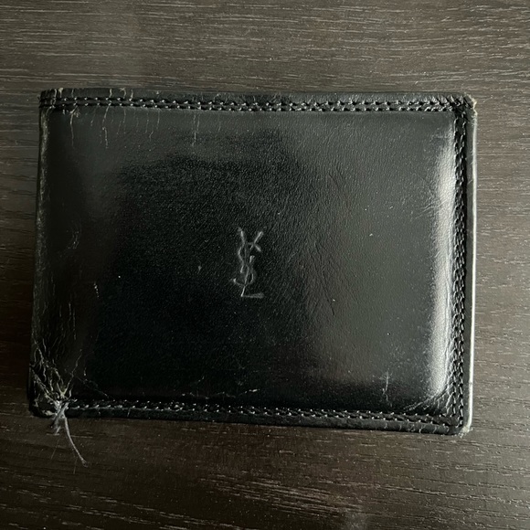 Yves Saint Laurent Bags Bifold Leather Ysl Wallet Poshmark
